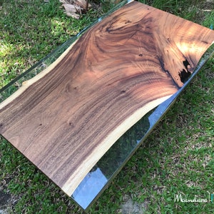 30% OFF! - Custom Acacia River Resin Solid Wood Table - 120cm x 70cm / 47.25" x 27.5": Coffee | Desk | Writing | Family | Gaming | Table