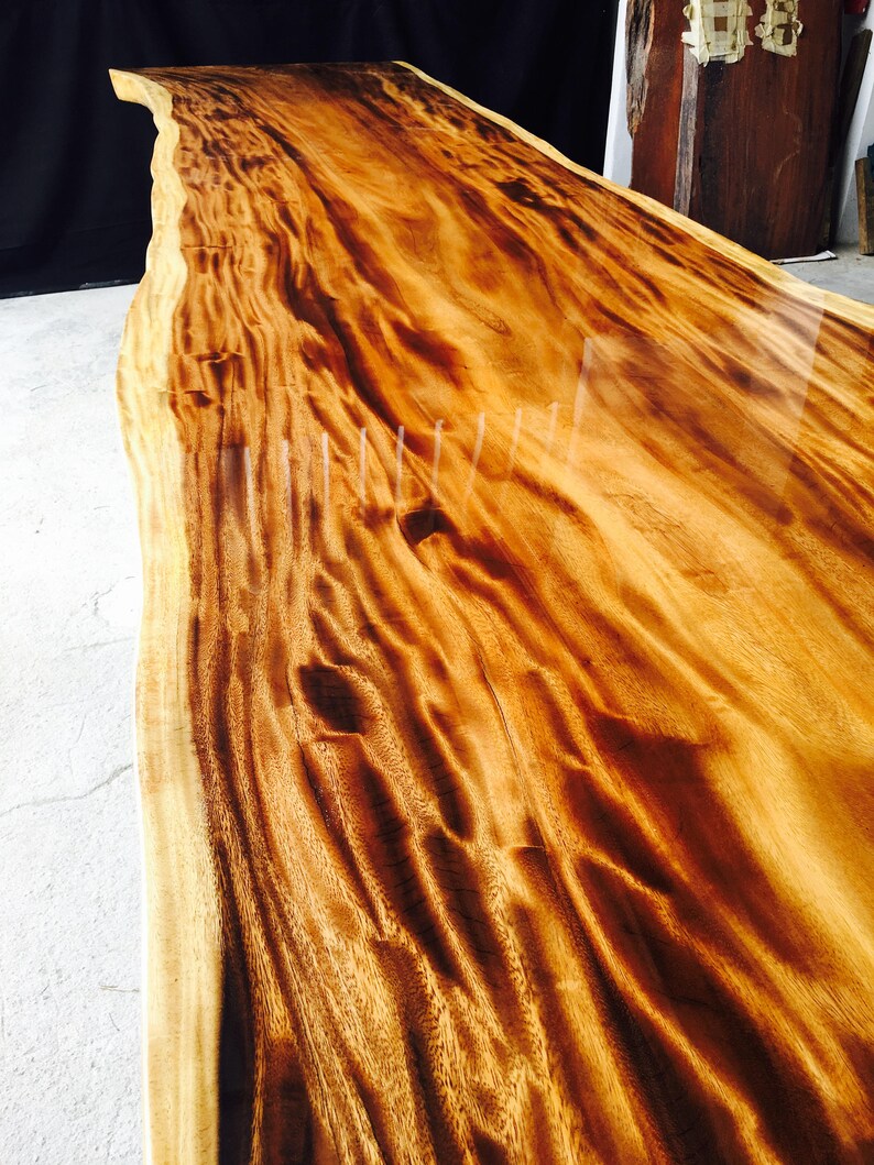 Acacia Wood Dining Table Handcrafted Solid Wood Epoxy Etsy