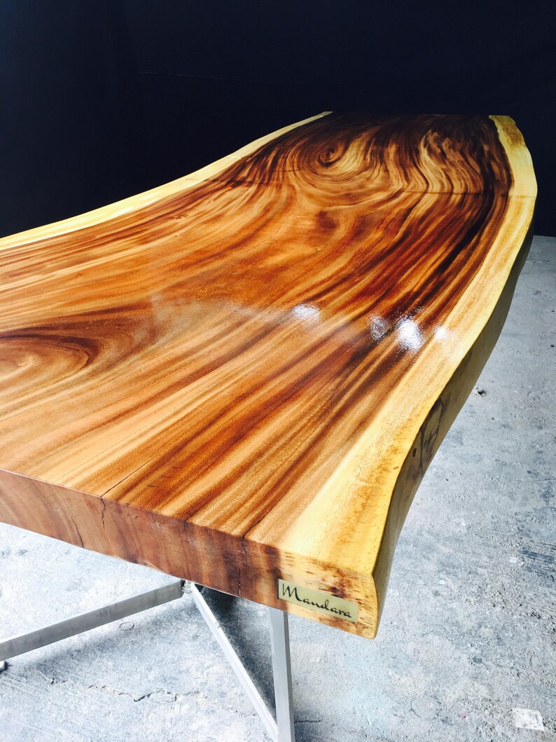 Acacia Wood Dining Table Handcrafted Solid Wood Epoxy Etsy