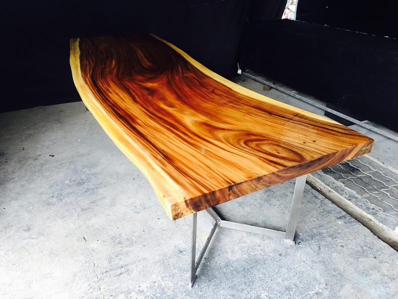 Acacia Wood Dining Table Handcrafted Solid Wood Epoxy Etsy