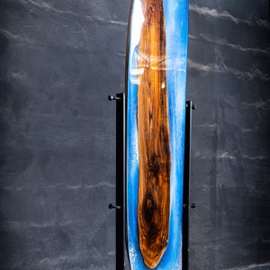 Bespoke Artistry: Reclaimed Walnut Board Oceanic Elegance with High Gloss & Trim Unique Decor Art Message To CUSTOMISE YOURS image 2