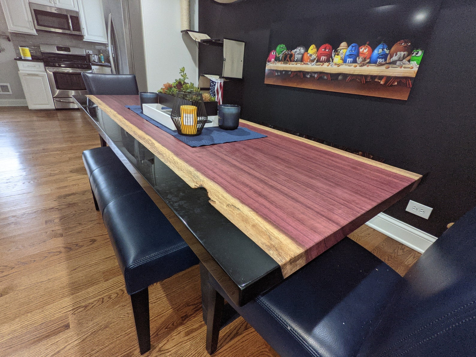 Brazilian Purpleheart Table: Dining / Coffee / Gaming Table; Solid Wood ...