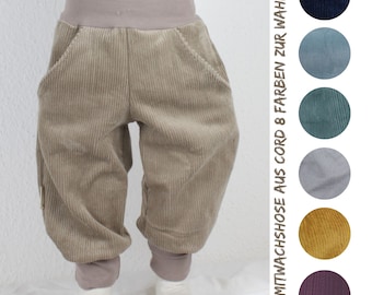 Wax trousers made of corduroy, eight colors to choose from, ochre, emerald, dark blue, ice blue, sand, grey, plum, mint green, corduroy trousers