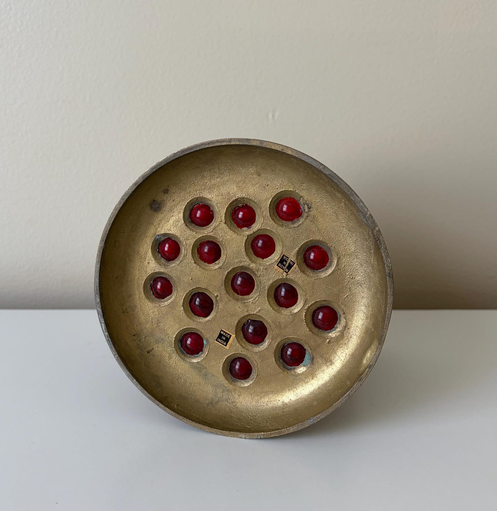 Ruby Container Brass Ruby Red Bubble Caged Glass Jar Container - Etsy