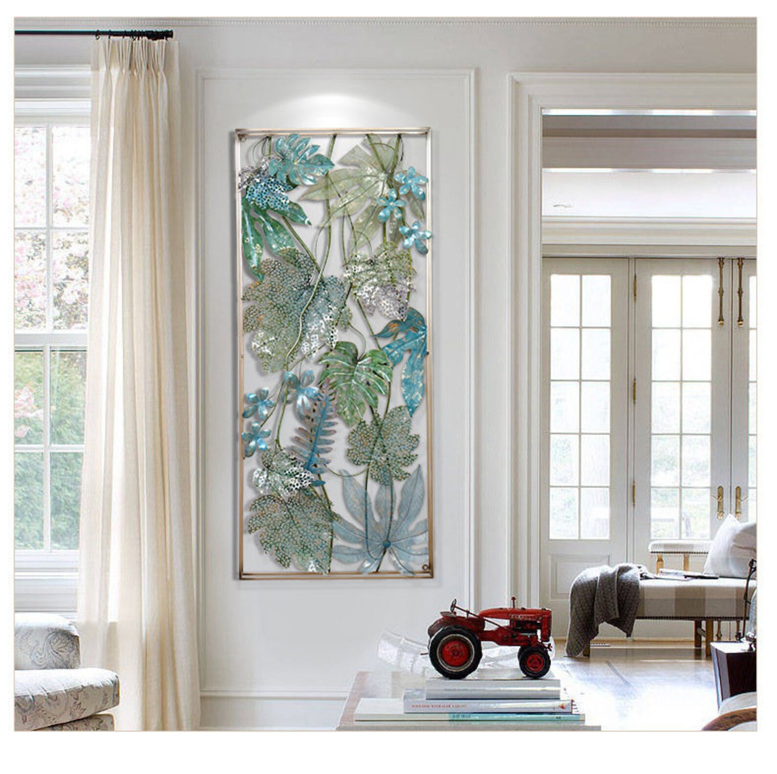 Tropical Leaves 3D Metal Art Wall Display Etsy