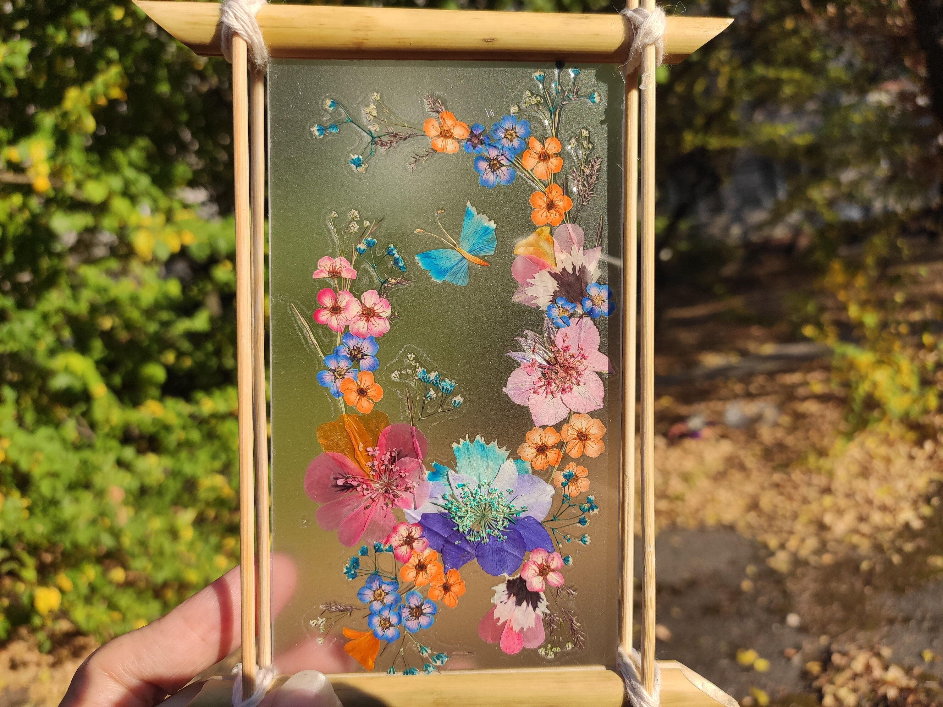 Cottagecore art Pressed flowers frame Dried flowers framed 6.5 Etsy