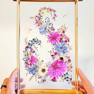 Pressed Flower Frame: Handmade Botanical Butterfly Wall Art
