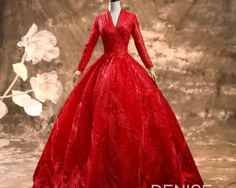 ball gown red