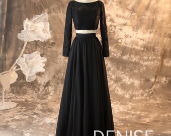 two piece evening gown