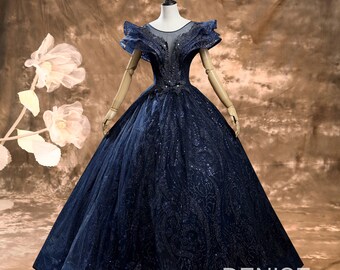 navy ball dresses
