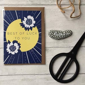 Best Of Luck To You Carte Bleue - Floral Blanc