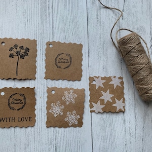Christmas mix Kraft Gift Tags (Pack of 5)