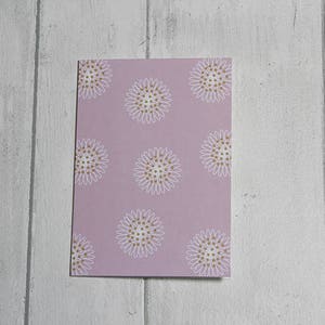Carte de fleur rose de Pastel