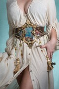 Baroque painterly corset belt product logo