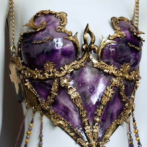 Corset en améthyste, design original. Fait sur mesure