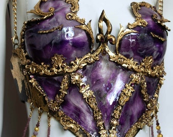 Amethyst corset, original design. Made to size