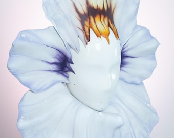 Violet flower headpiece