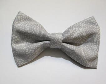 Nigel's Grey and White Dots Bow Tie for Weddings, Parties or Formal Events.