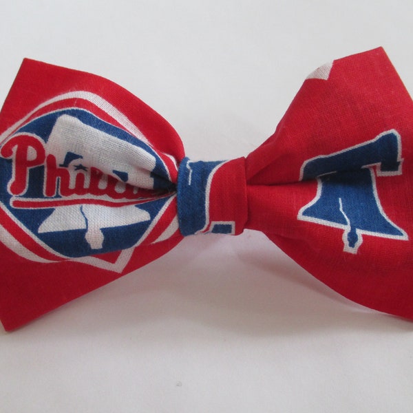 Nigel's Phillies Baseball Bow Tie!  Love that Liverty Bell.  White and Blue on Philly Red.