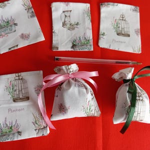 6 petits sachets pur coton pour votre récolte de fleurs de lavande