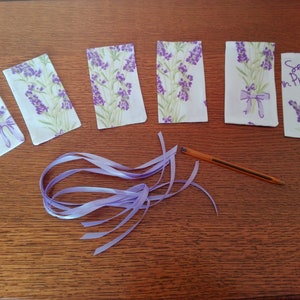 4 ou 5 ou 6 petits sachets en coton pour  récolte lavande