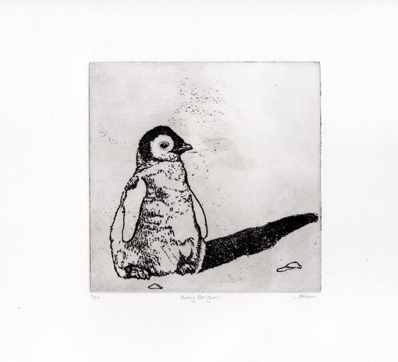 版画 Baby Penguin Baby Penguin (limited Edition of 20) - Etsy