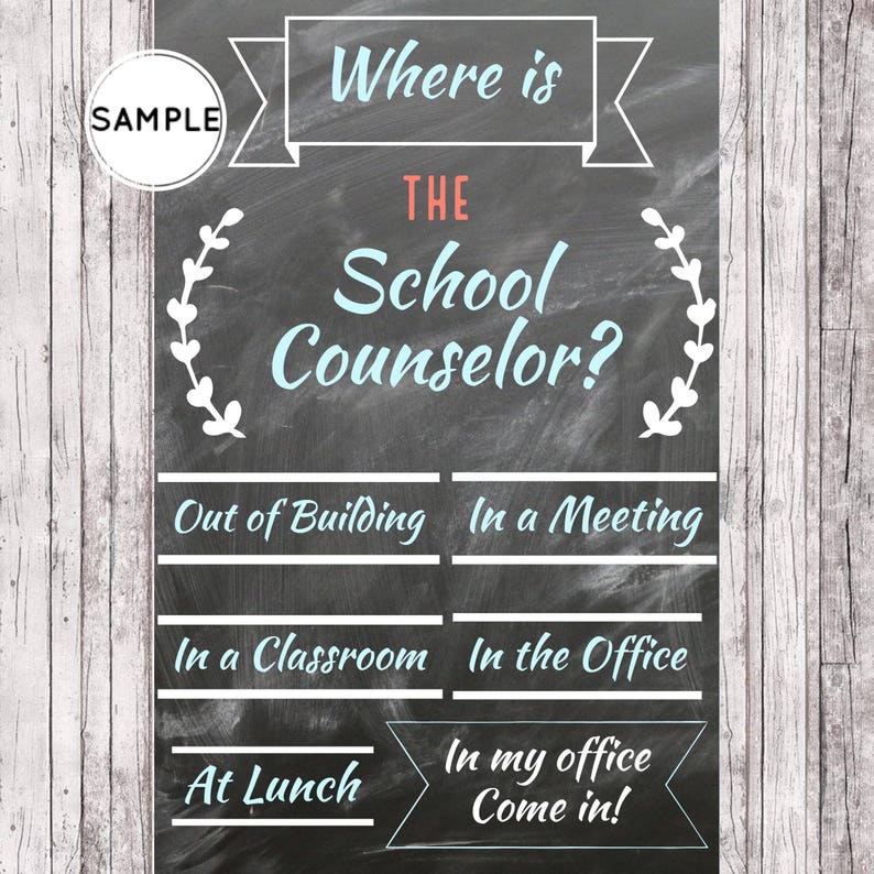 School Counselor Office Decor, counselor office sign, counselor gift, where is the counselor Perfect appreciation gift for counselor image 1