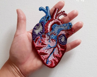 Heart Anatomical Iron on patch, patches for jackets