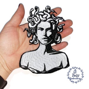 Medus Gorgona, embroidered patch, Iron on patch