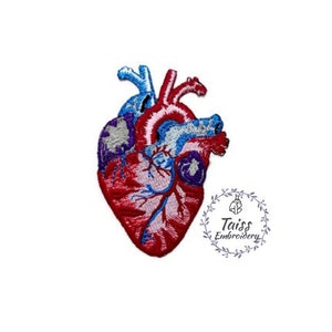 Anatomical heart patch iron on