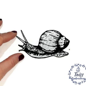 Goth patch Snail • Punk fashion • Wiccan • Druid patch • Nature • Occult patch • Entomology