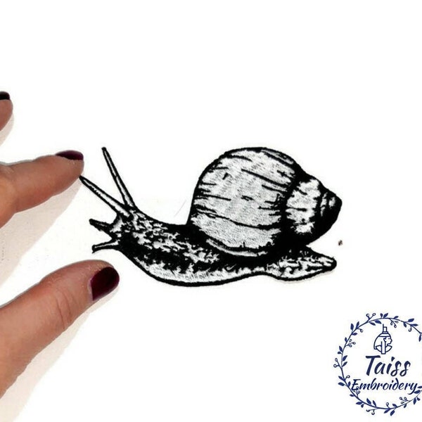 Goth  patch Snail • Punk fashion • Wiccan • Druid  patch • Nature • Occult patch • Entomology