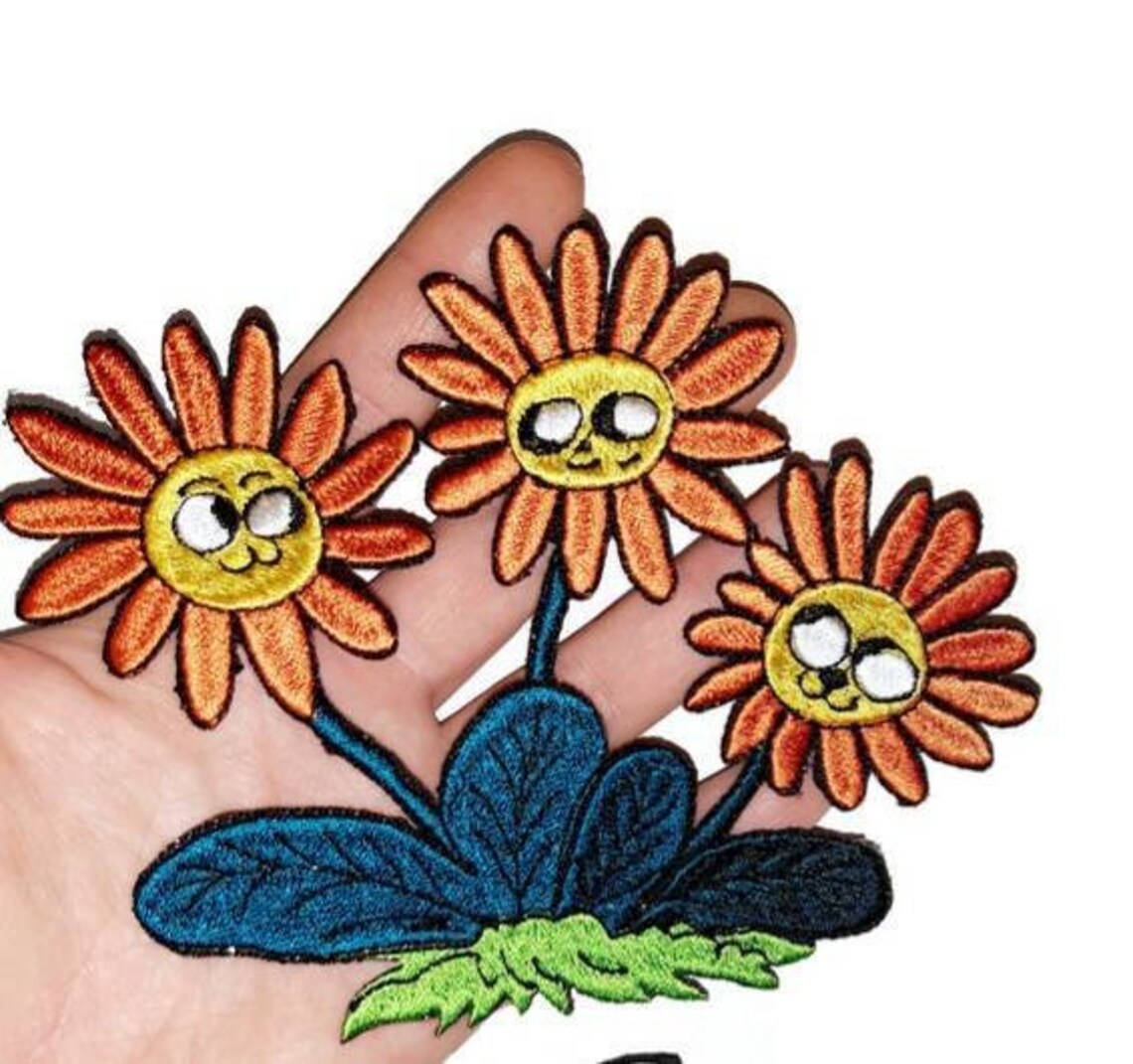 Flower patch daisy patch dsigner patch large embroidered Etsy