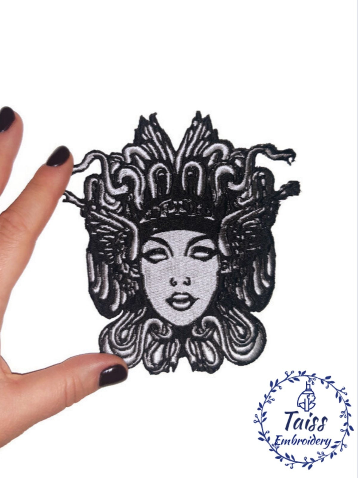 Gorgon Medusa Patch•goth Fashion• Large Iron on Patch• Occult Patch ...