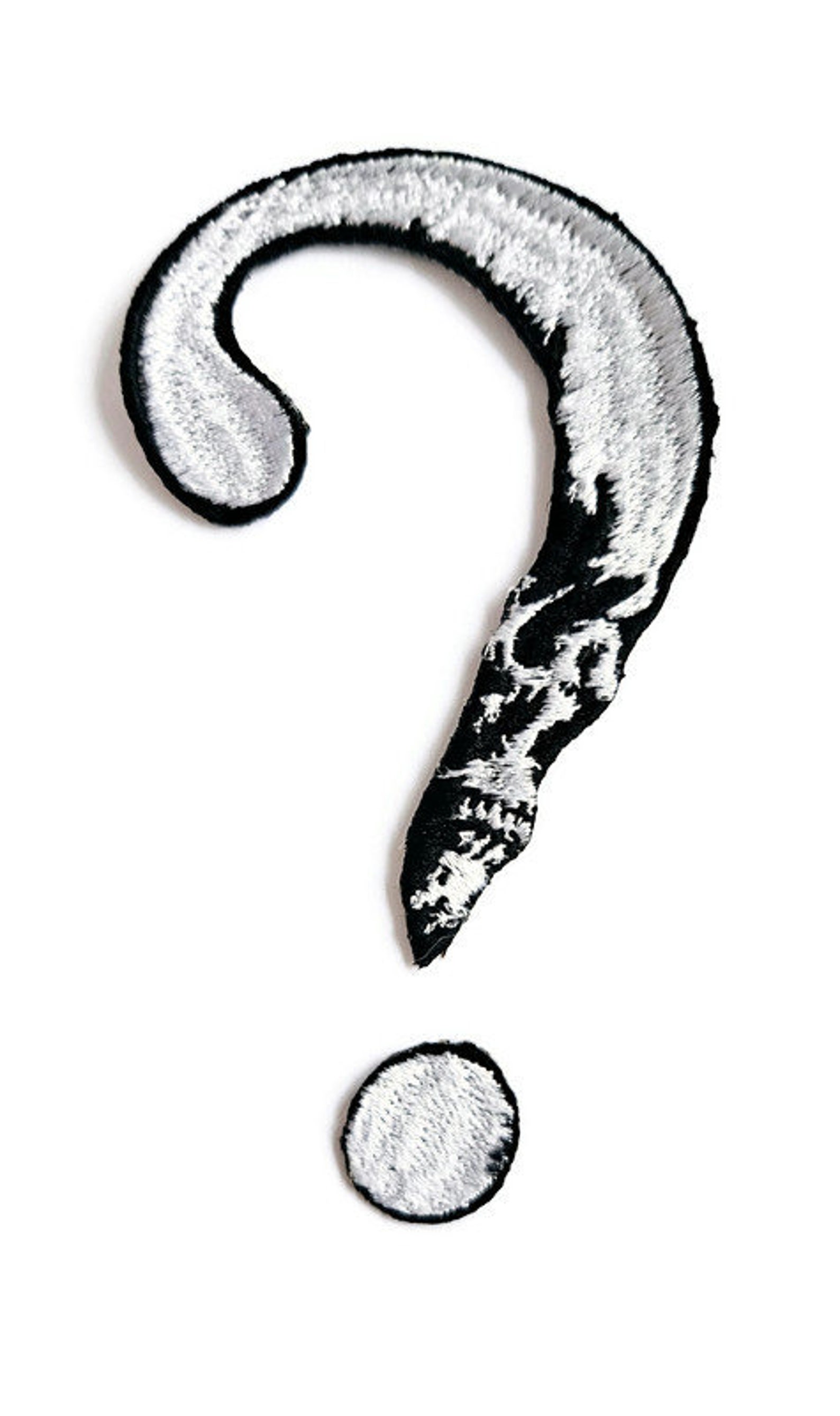 Scull Patch Question Mark Embroidery Iron on Goth Patch - Etsy