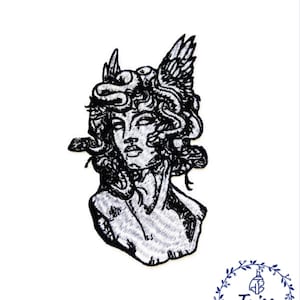 Medusa Gorgon, punk patch for jackets iron-on patch