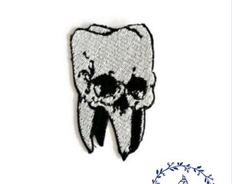 Tooth Patch, embroidered iron on patches