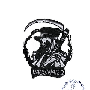 Plague doctors Iron On Patch Vaccinated