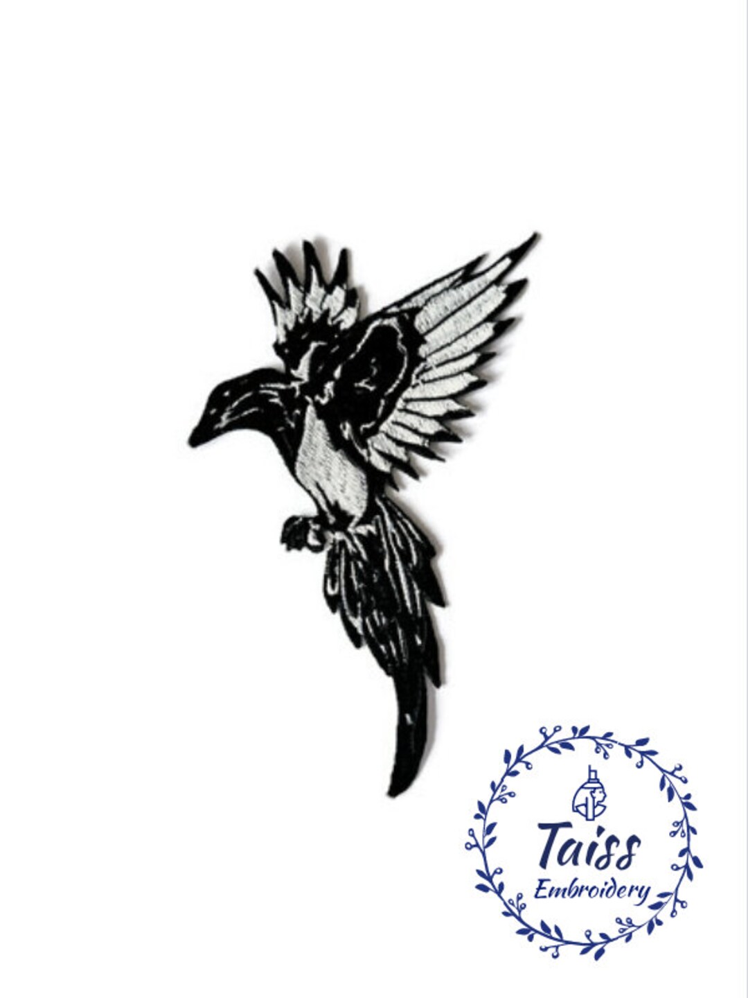 Crow Large Back Patch • Iron on Patch - Etsy