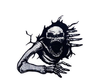Spine Back Large Patch, Skeleton, Skull , horror patch, punk patch, goth patch, patch for jacket