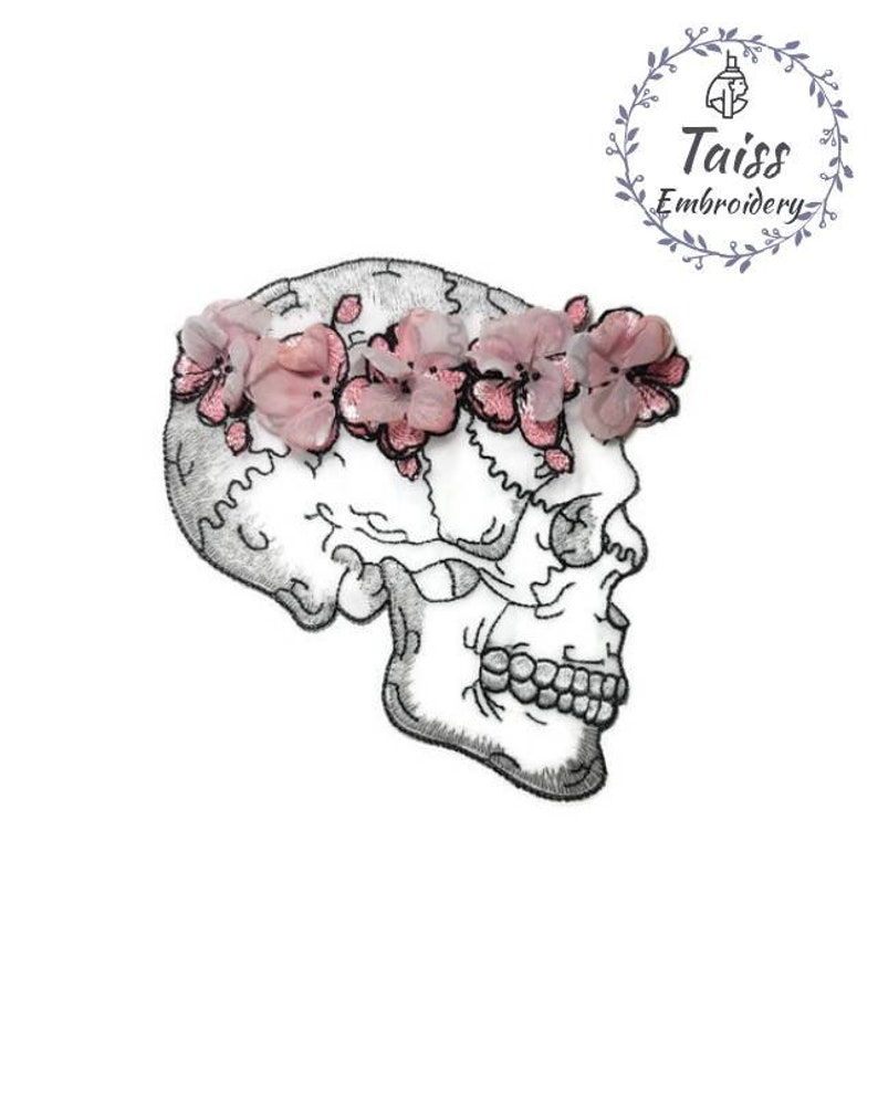 Punk patch Flower patch Large patch 3D effect