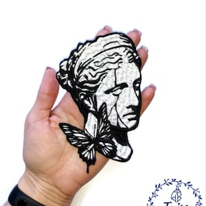 Venus, goth patch, Large Embroidered Iron-on patch