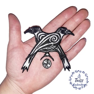 Celtic Ravens Patch - Huginn & Muninn, Odin&#39;s Ravens