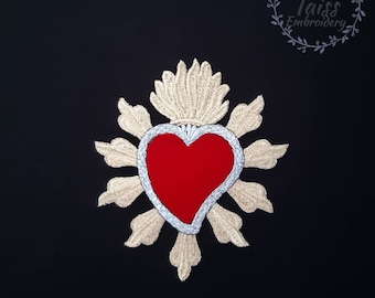 Heart patch Iron on patch Embroidered patch