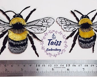 Bumblebee patch•Bee patch•Insect 3d patch Iron-on•set 2 p