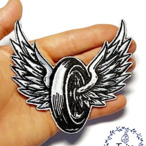 Hot Flying Wheel Patch, Biker patch, Motorcycle patch
