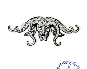 Spine Back Patch, Large Embroidered Patch, Skeleton, Skull , horror patch, punk patch, goth patch, patch for jacket