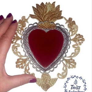 Milagros Sacro Cuore Grandi toppe termoadesive per giacche toppa unica