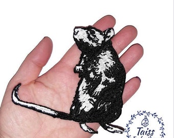 Rat patch•Punk Possum•Goth patch•Mouse•Wild possum patch • opossum • folk punk patch • large Iron on patch • alternative patch