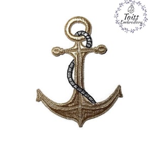 Anchor patch•Marine patch•Navy patch•Large embroidered patch Iron-on • backpack patch